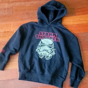 Zara x Star Wars Sequined Storm Trooper Hoodie Black Size 11-12 Sweatshirt